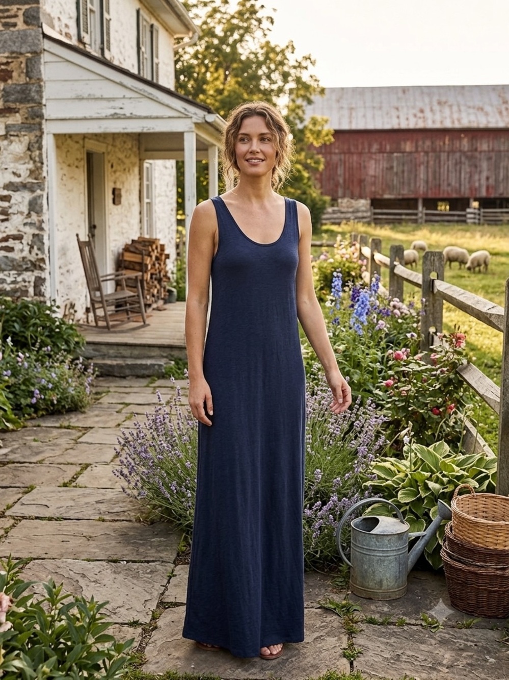 Massimo Dutti Black Sleeveless Maxi Dress